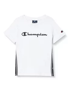 Champion Chłopięcy Legacy American Tapeboczny pasek S/S T-shirt, biały, 11-12 lat - Paski - miniaturka - grafika 1