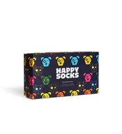 Skarpetki męskie - Happy Socks kolorowe i zabawne skarpetki 3-Pack Mixed Dog Socks Gift Set Rozmiar 36-40 - miniaturka - grafika 1