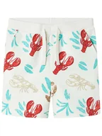 Spodenki damskie - name it Szorty dresowe "Fin" w kolorze białym - miniaturka - grafika 1