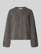 Swetry damskie - Kurtka o kroju regular fit z dzianiny z mieszanki wełny model ‘LULU’ - miniaturka - grafika 1