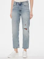 Spodnie damskie - Tommy Hilfiger Jeansy Classic WW0WW40632 Niebieski Straight Fit - miniaturka - grafika 1