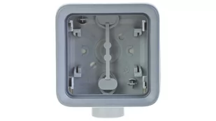 Legrand 069656 PLEXO Puszka natykowa Pojedyncza SZARA z przepustem kablowym ISO - Puszki elektryczne i akcesoria - miniaturka - grafika 3