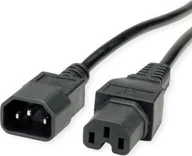 Kable - Kabel zasilający Value VALUE Kabel zasilający IEC320/C14 męski - C15 żeński, czarny, 3 m - miniaturka - grafika 1