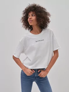 Koszulki i topy damskie - Koszulka damska z bawełny ekologicznej biała Gloria 101 - grafika 1