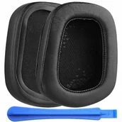 Akcesoria do słuchawek - Nauszniki Pady Gąbki Nakładki Do Logitech G933 G633 Artemis Czarne Hq - miniaturka - grafika 1