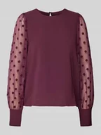 Bluzki damskie - Bluzka o kroju regular fit z bufiastymi rękawami model ‘MALVA’ - miniaturka - grafika 1