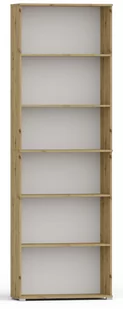 Regał Pola 215x80 Dąb Artisan, szeroki 80 cm, 6 półek na książki i segregatory - Meblościanki - miniaturka - grafika 1