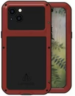 Etui i futerały do telefonów - LOVE MEI Etui pancerne + szkło Powerful do iPhone 15 Plus, czerwone - miniaturka - grafika 1