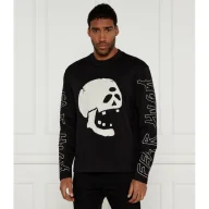 Koszulki męskie - HUGO Longsleeve Dirabbilon_solid Loose fit - miniaturka - grafika 1