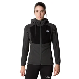 Damska bluza polarowa The North Face Homesafe Full Zip Fleece Hoodie black/asphalt grey stripe/black - S - Bluzy damskie - miniaturka - grafika 1