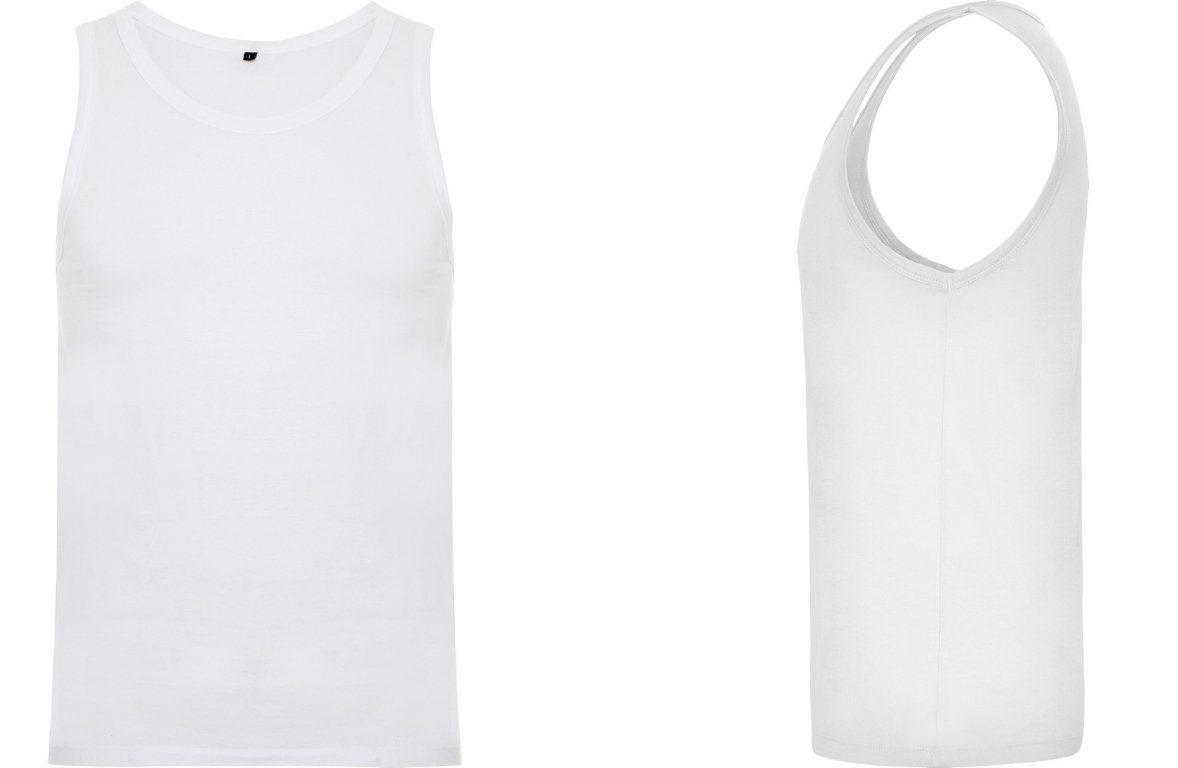 TANK TOP Koszulka Męska Sportowa Na Ramiączkach Bawełna ROLY 6545 BIAŁA 3XL