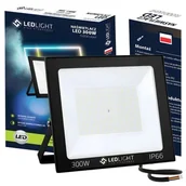 Lampy ogrodowe - SuperLED Halogen Led 300W Lampa Reflektor 6500 Slim  - miniaturka - grafika 1