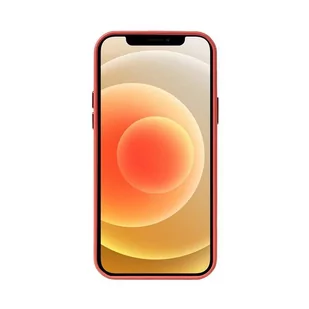 Crong Essential Cover - Etui ze skóry ekologicznej iPhone 12 / iPhone 12 Pro (czerwony) - Etui i futerały do telefonów - miniaturka - grafika 4
