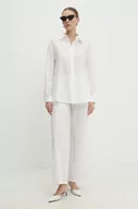 Komplety damskie - Answear Lab koszula i spodnie kolor biały - miniaturka - grafika 1