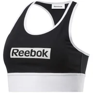 Biustonosze - Stanik Reebok TE Linear Logo Bral W (kolor Biały. Czarny, rozmiar XS) - miniaturka - grafika 1