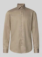 Koszule męskie - Koszula biznesowa o kroju regular fit z bawełny z kołnierzykiem typu kent - miniaturka - grafika 1