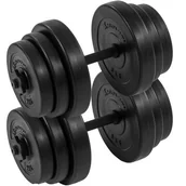 Hantle i ciężarki - Movit Zestaw hantli talerze z gryfami 40 kg - miniaturka - grafika 1