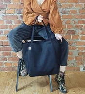 Torebki damskie - Lazy bag Bukka czarna nubuk wodoodporna - miniaturka - grafika 1