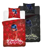 Pościel dla dzieci - Pościel 160x200 bawełniana świecąca w ciemności Lady Bug Biedronka Marinette Miraculous - miniaturka - grafika 1