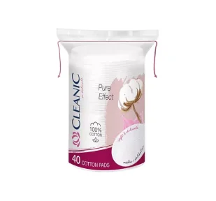 Cleanic Pure płatki kosmetyczne owalne 40 szt. - Waciki, płatki i patyczki kosmetyczne - miniaturka - grafika 1