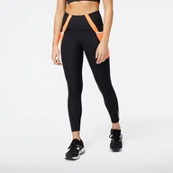 Spodnie sportowe damskie - Legginsy damskie New Balance WP21112NDF  czarne - miniaturka - grafika 1