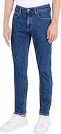 Spodenki męskie - Calvin Klein Jeans Męskie spodnie jeansowe Slim Taper, NIEBIESKI, 32W / 30L - miniaturka - grafika 1