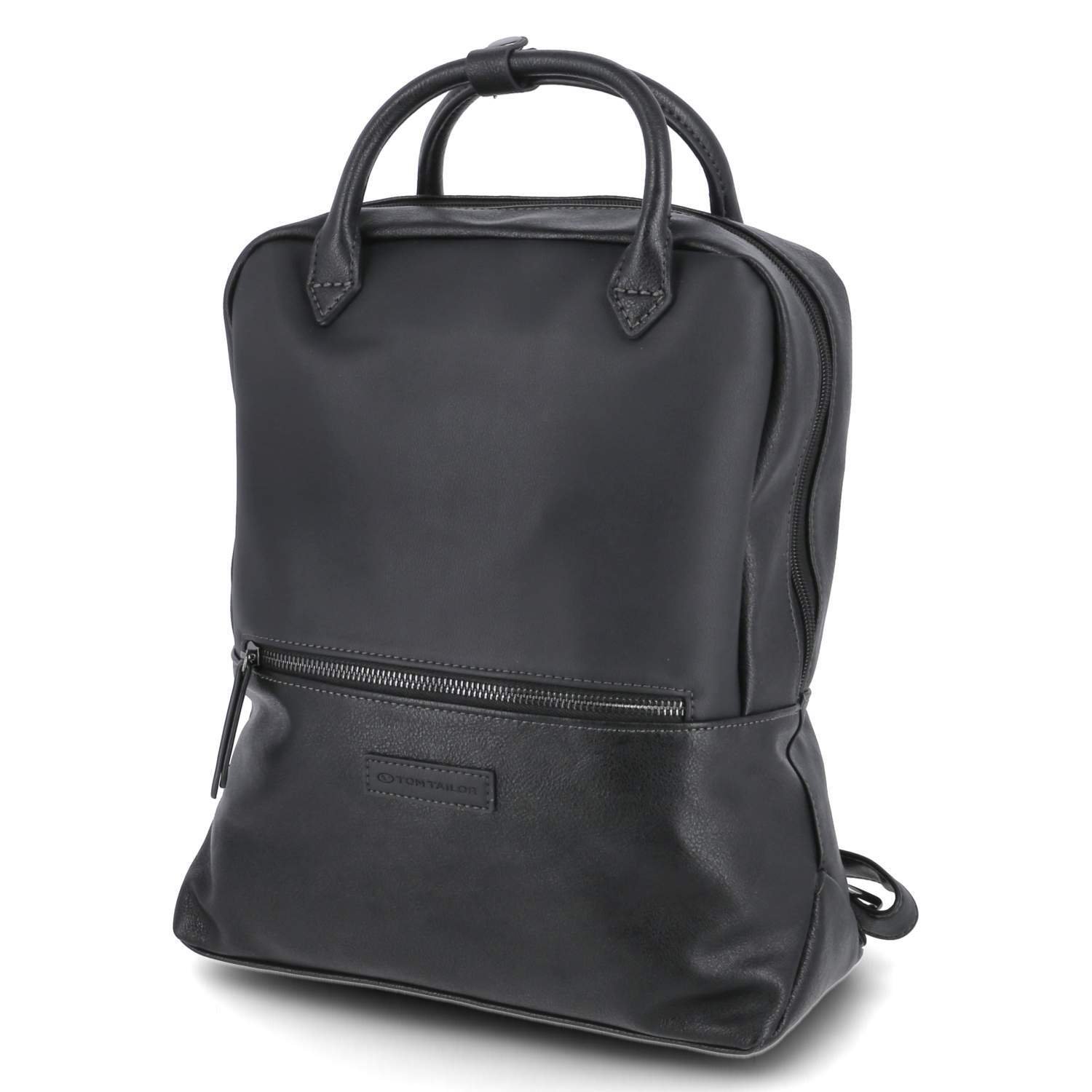 Tom Tailor damski plecak miejski / plecak dzienny / plecak GIA czarna sztuczna skóra
