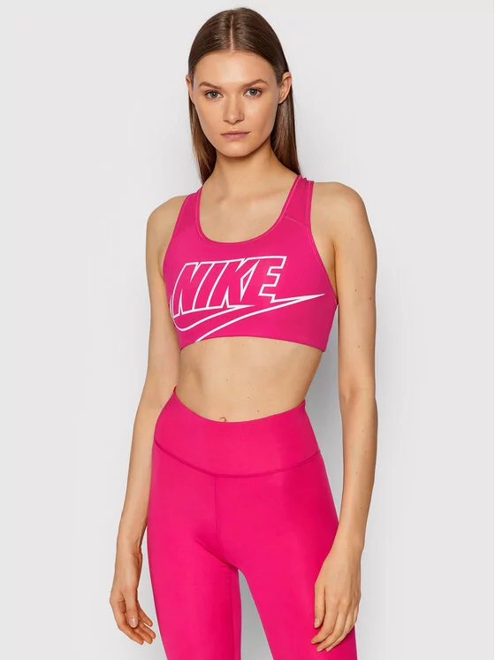 Nike Biustonosz sportowy Swoosh BV3643 Różowy