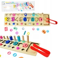Sortery dla dzieci - UKŁADANKA SORTER DREWNIANA NAUKA LICZB CYFRY KOLOR - miniaturka - grafika 1