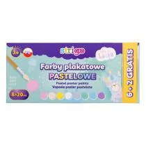 PILOT WPC Farby plakatowe 8kolorów, pastelowe Lenka Strigo - Pozostałe akcesoria dla plastyków - miniaturka - grafika 3