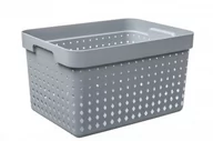 Pudła i pojemniki do przechowywania - Plast team poland Pojemnik Koszyk Seoul duży szary antracytowy 16L PlastTeam PT60250802 - miniaturka - grafika 1