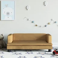 Meble do sypialni - vidaXL Sofa dla dzieci, brązowa, 80x45x30 cm, aksamit - miniaturka - grafika 1