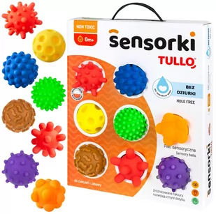 Piłki Sensorki Tullo - 8 Piłeczek Bez Dziurek - Zabawki sensoryczne - miniaturka - grafika 1
