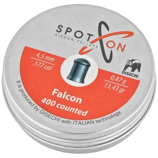 Śrut Spoton Falcon 4.5 mm, 400 szt. 0.87g/13.43gr - Amunicja do wiatrówek - miniaturka - grafika 1