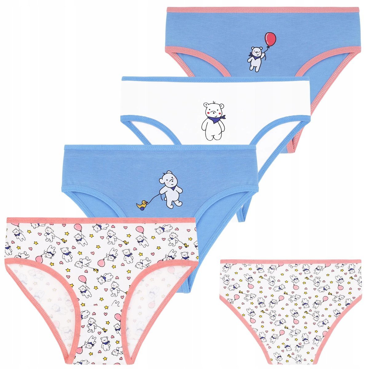 4X MAJTKI FIGI DZIEWCZĘCE BAWEŁNIANE KOLOROWE DZIECIĘCE MORAJ 98-104