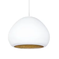 Lampy sufitowe - Zwisająca lampa nad stół Lava 41076 Sigma do jadalni biała złota - miniaturka - grafika 1