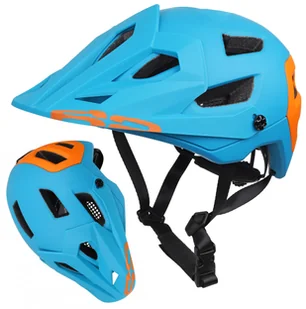 Kask Rowerowy R2 Trail 2.0 L 59-61 Mat Blue Orange - Kaski rowerowe - miniaturka - grafika 1