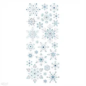 Pasmanteria - NAKLEJKI BROKATOWE ORNAMENTOWE ŚNIEŻYNKI SILVER & BLUE 26 SZT - miniaturka - grafika 1