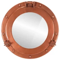 Lustra - vidaXL Lustro ścienne Porthole Ø38 cm aluminium i szkło - miniaturka - grafika 1
