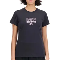 Koszulki sportowe damskie - Koszulka New Balance WT33507BK - czarna - miniaturka - grafika 1