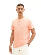 Paski - TOM TAILOR Męski 1036438 T-Shirt, 31994-Melon Orange White Stripe, M, 31994 - melon pomarańczowy biały pasek, M - miniaturka - grafika 1