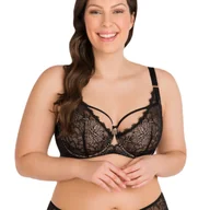 Biustonosze - Biustonosz miękki na drutach K813 Gorsenia NOELLE czarny 65G - miniaturka - grafika 1