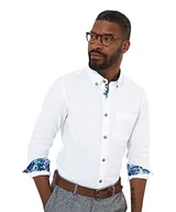 Sukienki - Joe Browns Męska klasyczna biała sukienka koszulowa z guzikami z długim rękawem Oxford, biały, S - miniaturka - grafika 1