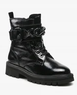 Botki damskie - CAPRICE BOTKI CZARNE ZA KOSTKĘ NA ZAMEK DAMSKIE 37 Ż4D - miniaturka - grafika 1