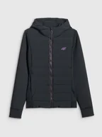 Kurtki damskie - 4F Kurtka z wypełnieniem syntetycznym damska - czarna XXL - miniaturka - grafika 1