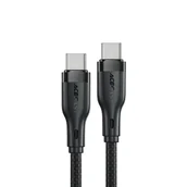 Kable USB - Kabel przewód elastyczny w oplocie USB-C - USB-C 60W 3A 1.2m - czarny ACEFAST - miniaturka - grafika 1