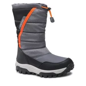 Buty dla dziewczynek - Śniegowce Geox - J Himalaya B.B Abx A J26FRA 0FU50 C0904 D Dk Grey/Orange - grafika 1