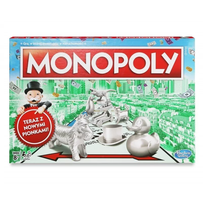 Hasbro Monopoly Standard Classic z nowymi figurkami C1009