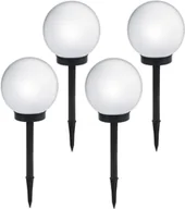 Lampy ogrodowe - GreenBlue Solarna lampa wolnostojąca ogrodowa kula 25x25x58cm, bialy LED, GB166, 4szt. - miniaturka - grafika 1