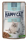 Mokra karma dla kotów - Sensitive Meat in Sauce Skin Coat, mokra karma, dla kotów dorosłych, dla zdrowej skóry i sierści, kurczak i łosoś, saszetka - karma dla - miniaturka - grafika 1